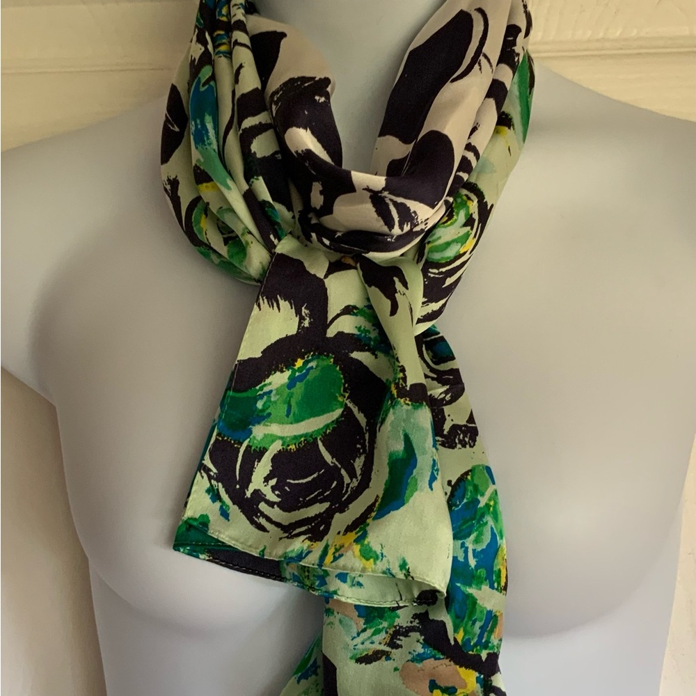 ANN KLEIN silk scarf
